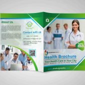 Health Medical Care Bi Fold Brochure Design Free Template