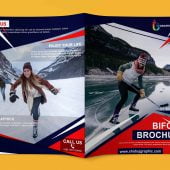 Ice Skating Bi Fold Brochure Design Free Template