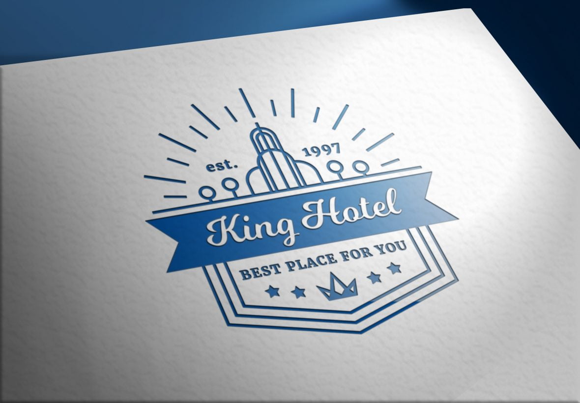 Luxury-Hotel-Logo-on-Realistice-Paper-curved-Mockups