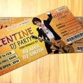 Musical Event-Ticket Design Free Template PSD