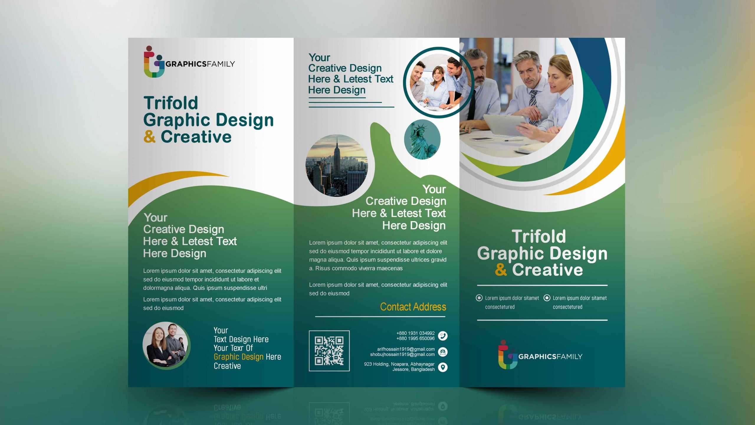 Medical Tri Fold Brochure Design In Flat Style Free PSD GraphicsFamily