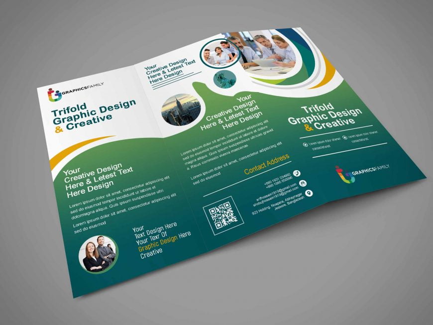 Medical Tri Fold Brochure Design In Flat Style Free PSD – GraphicsFamily