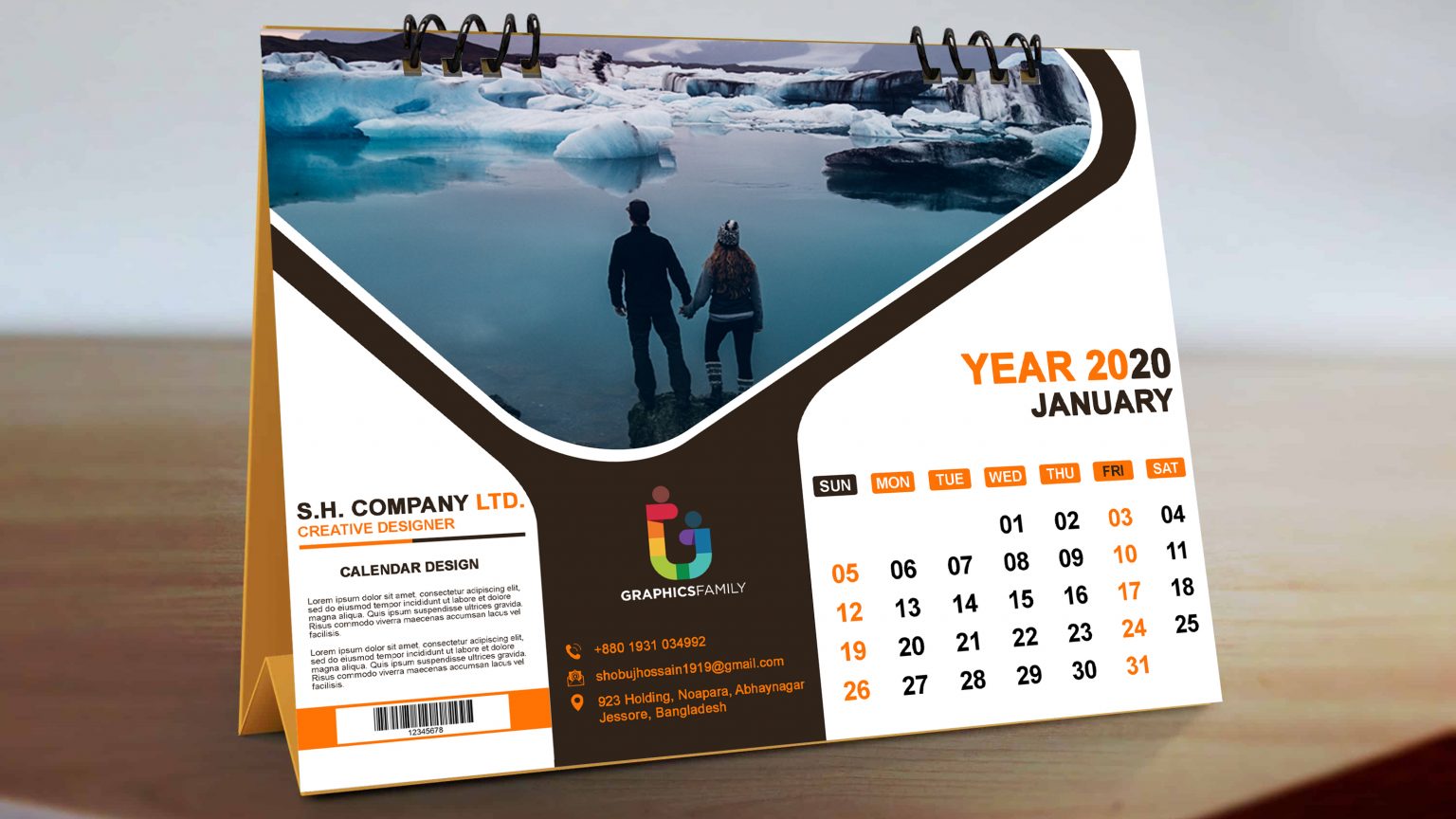 Modern Calendar In Flat Style Free PSD GraphicsFamily Modern Calendar In Flat Style Free PSD GraphicsFamily