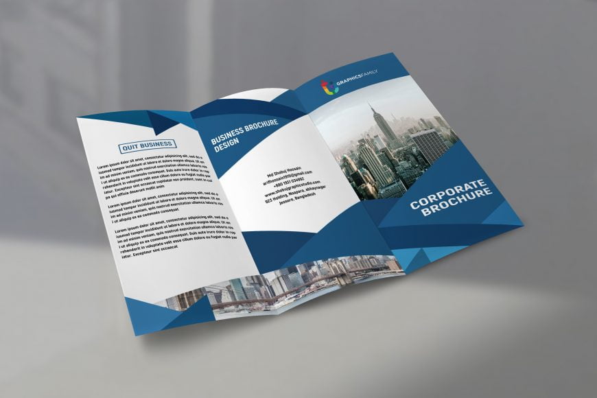 Corporate Business Tri Fold Brochure Design Template Free Psd ...