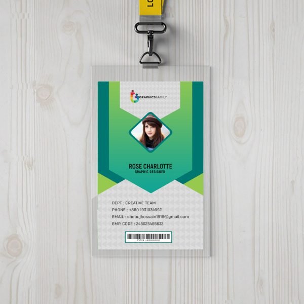Modern Id Card Design Template Free psd – GraphicsFamily