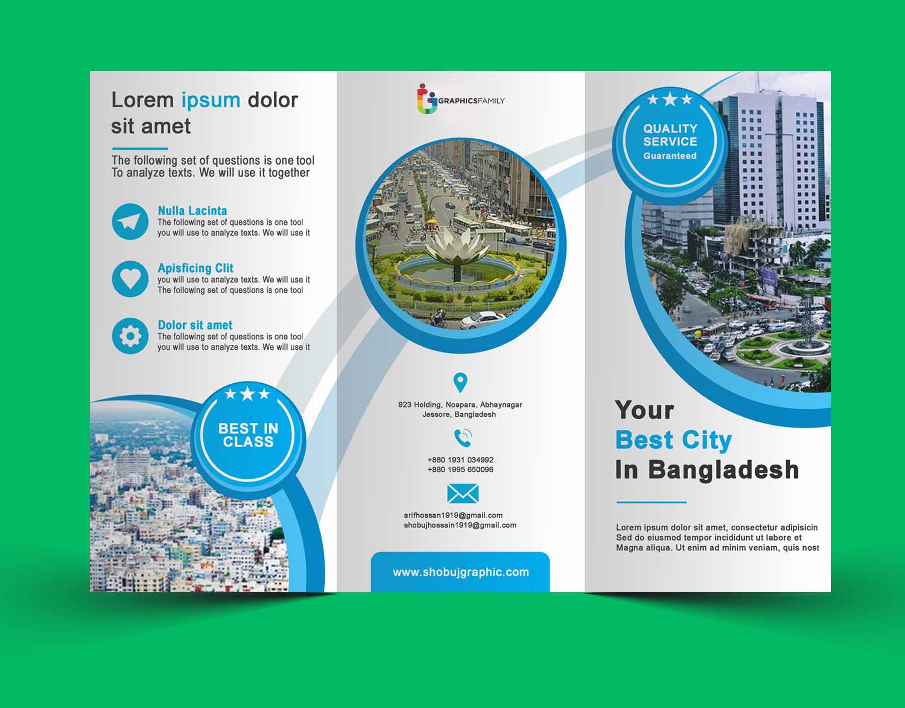 Modern Trifold Brochure Design For Business