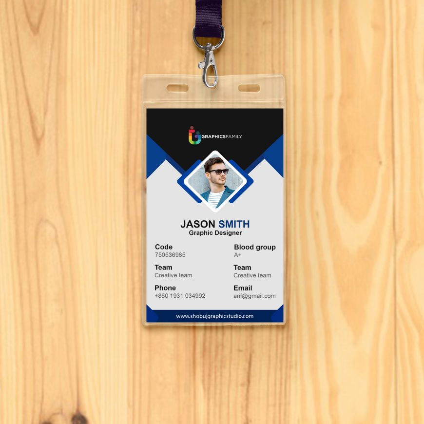 Office Id Card Design Free psd Download – GraphicsFamily