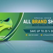 Shoes Advertising Modern Web Banner Design Template Free psd