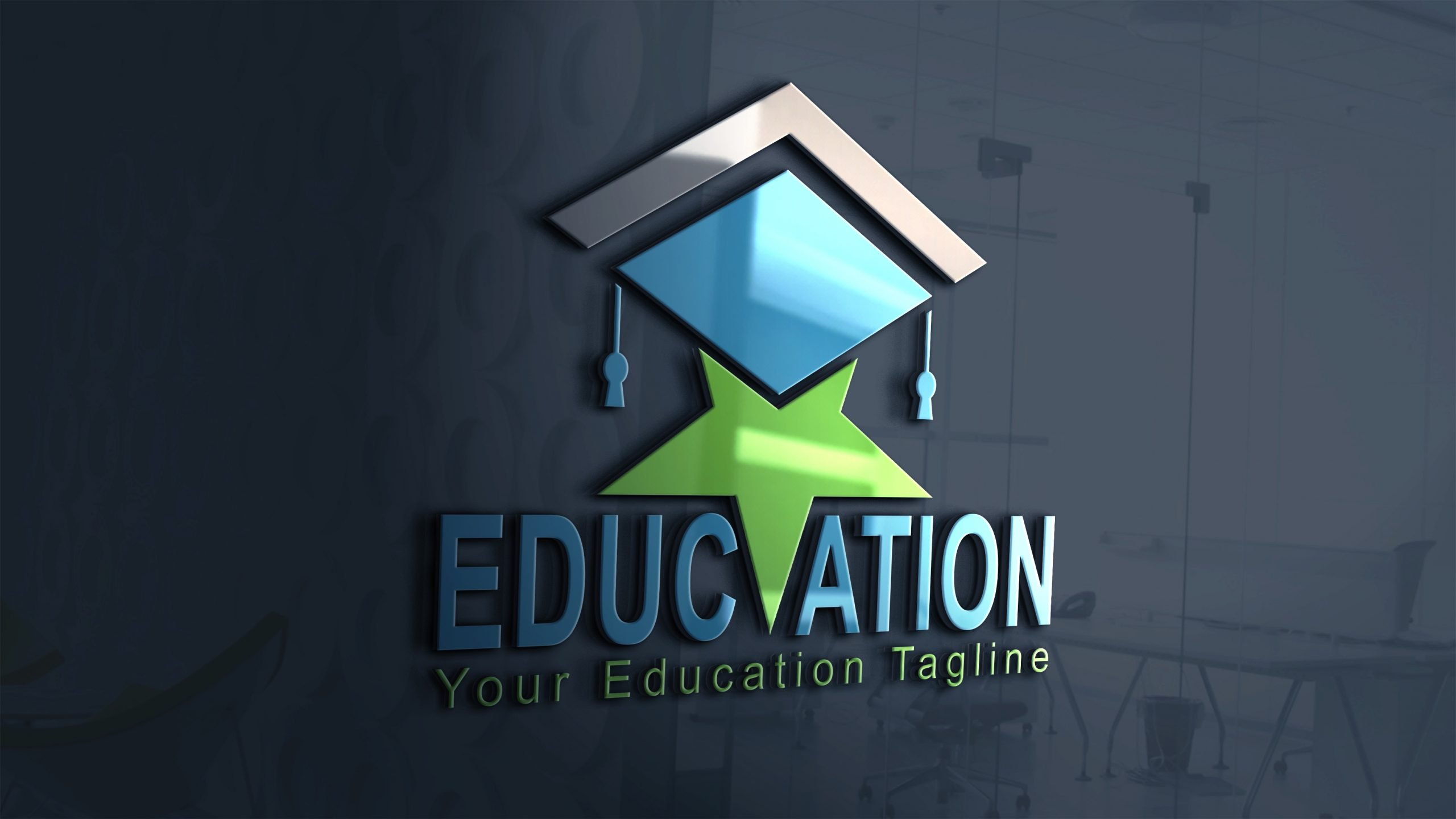 Star Education Logo Design Free PSD Template – GraphicsFamily