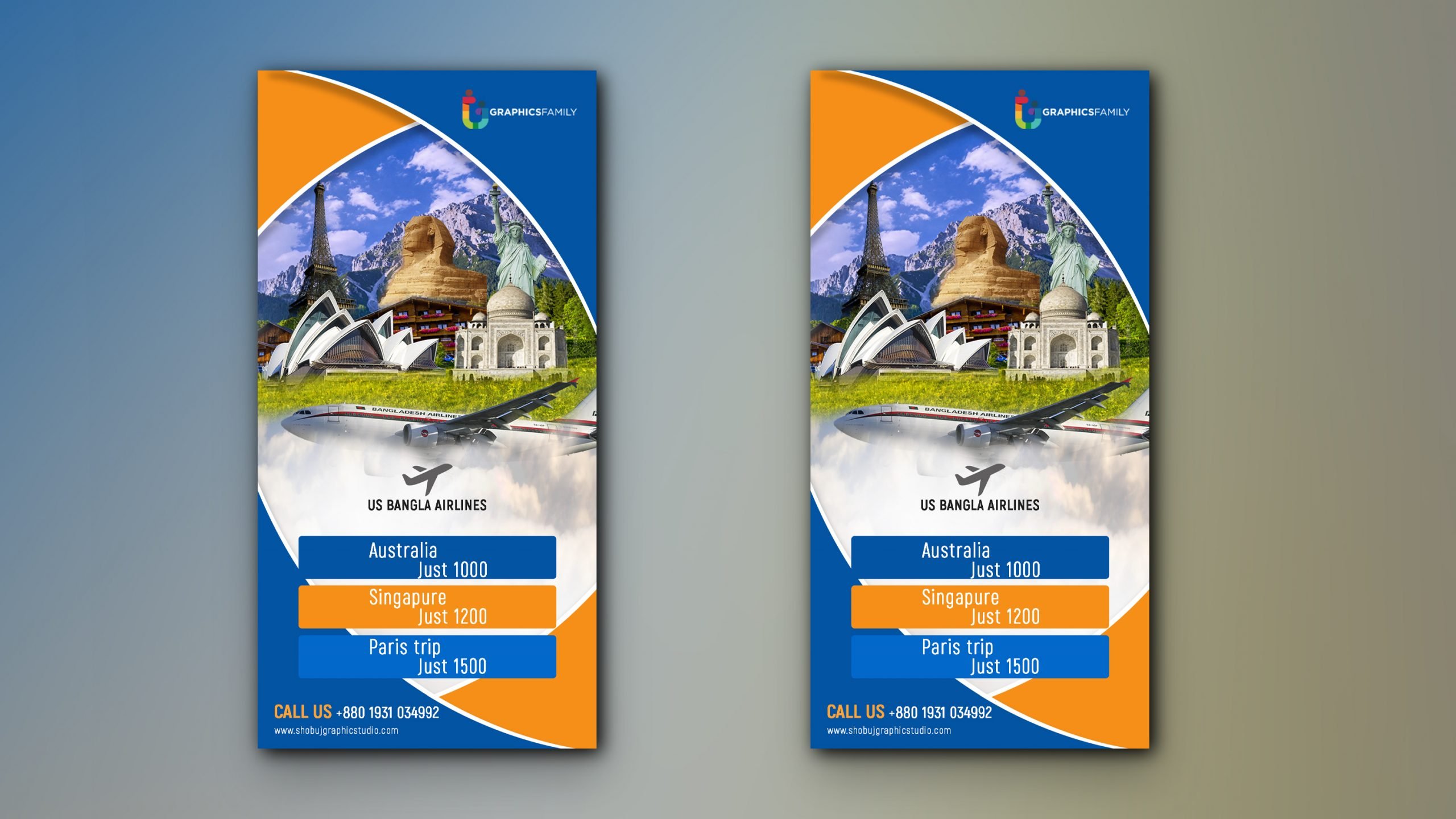 Travel Agency Banner Design Template Free psd â€“ GraphicsFamily