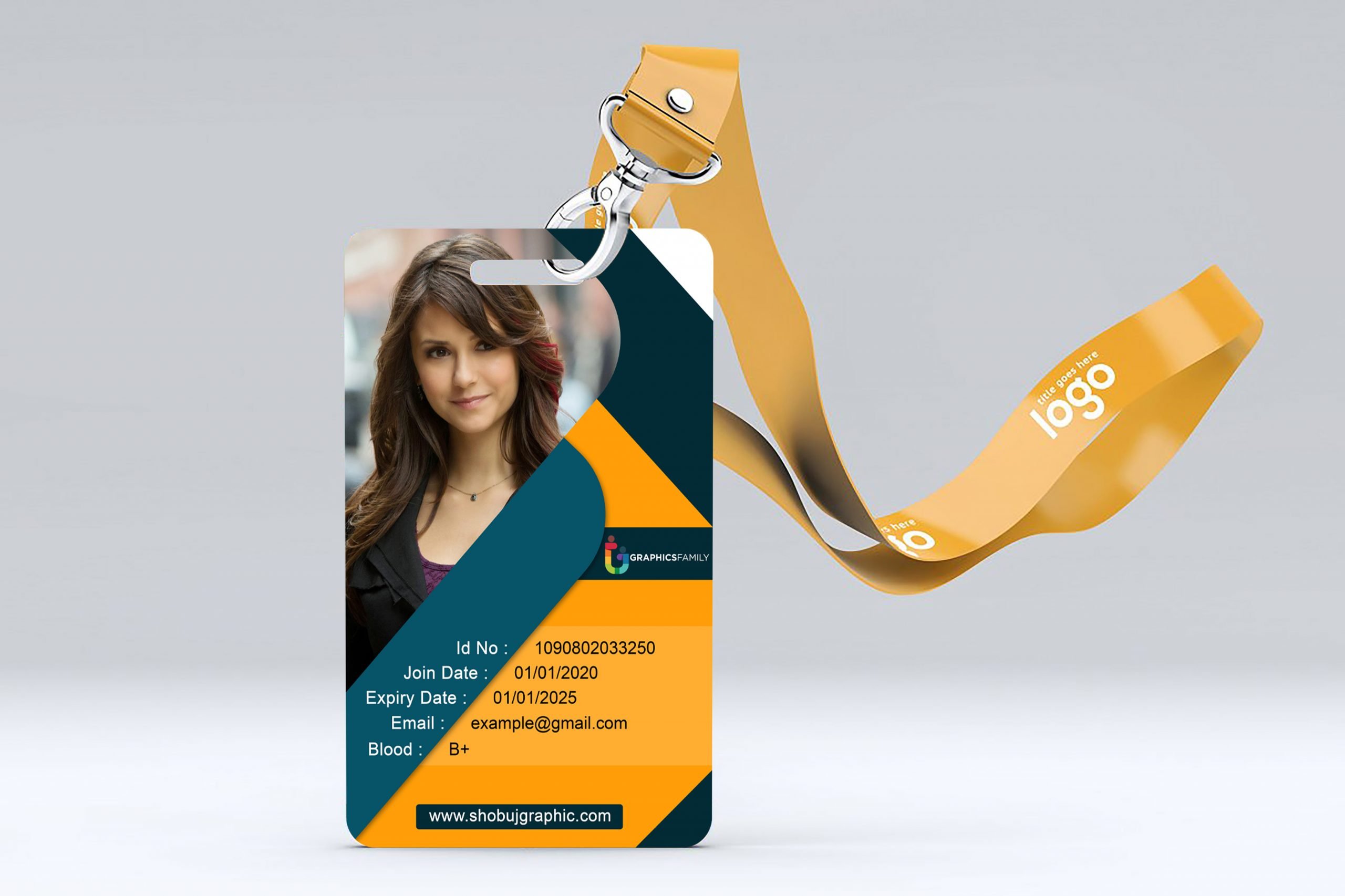 Unique Company Id Card Design Template psd – GraphicsFamily With Id Card Design Template Psd Free Download