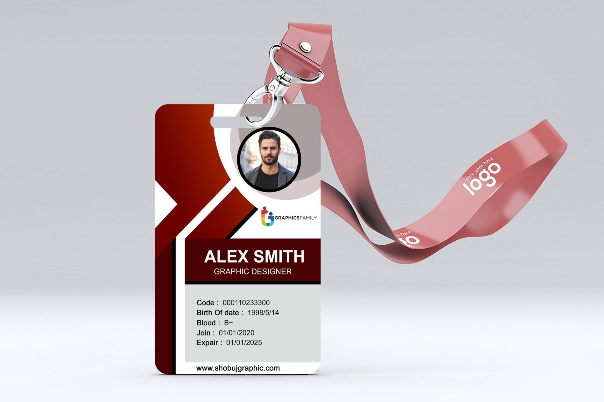 Corporate Id Card Design Free Template GraphicsFamily