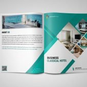 Hotel Service Bi Fold Brochure Design Free PSD Template