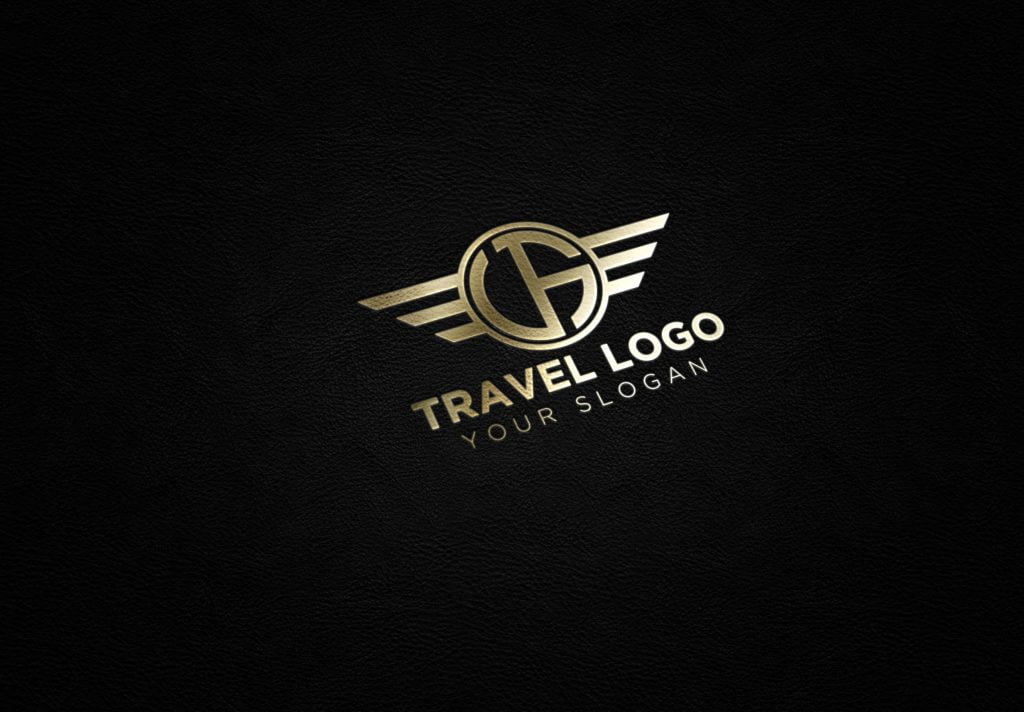 Modern Travel Logo Design in Flat Style free ai – GraphicsFamily