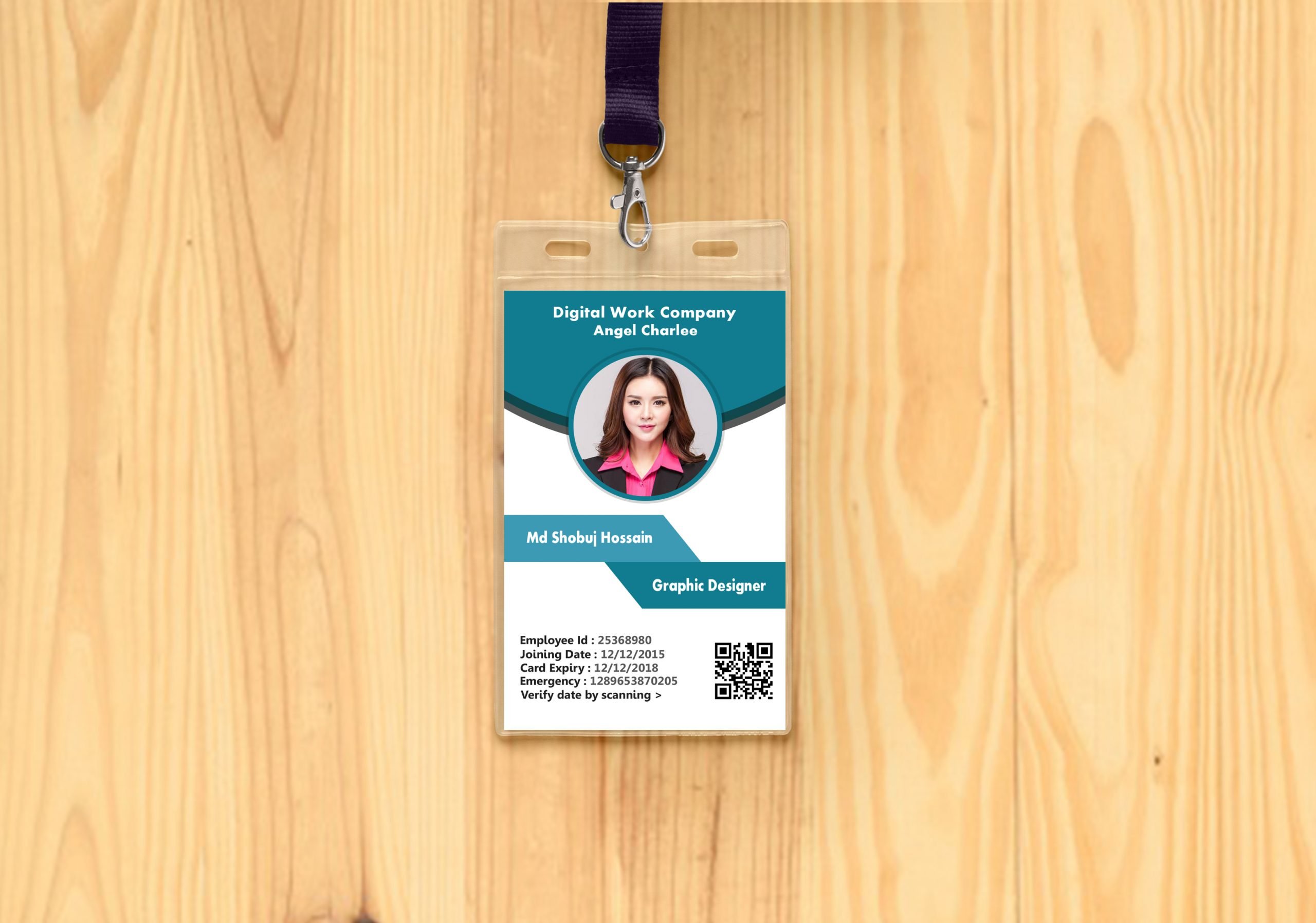 Modern Office Id Card Design Free Psd – GraphicsFamily Intended For Hospital Id Card Template