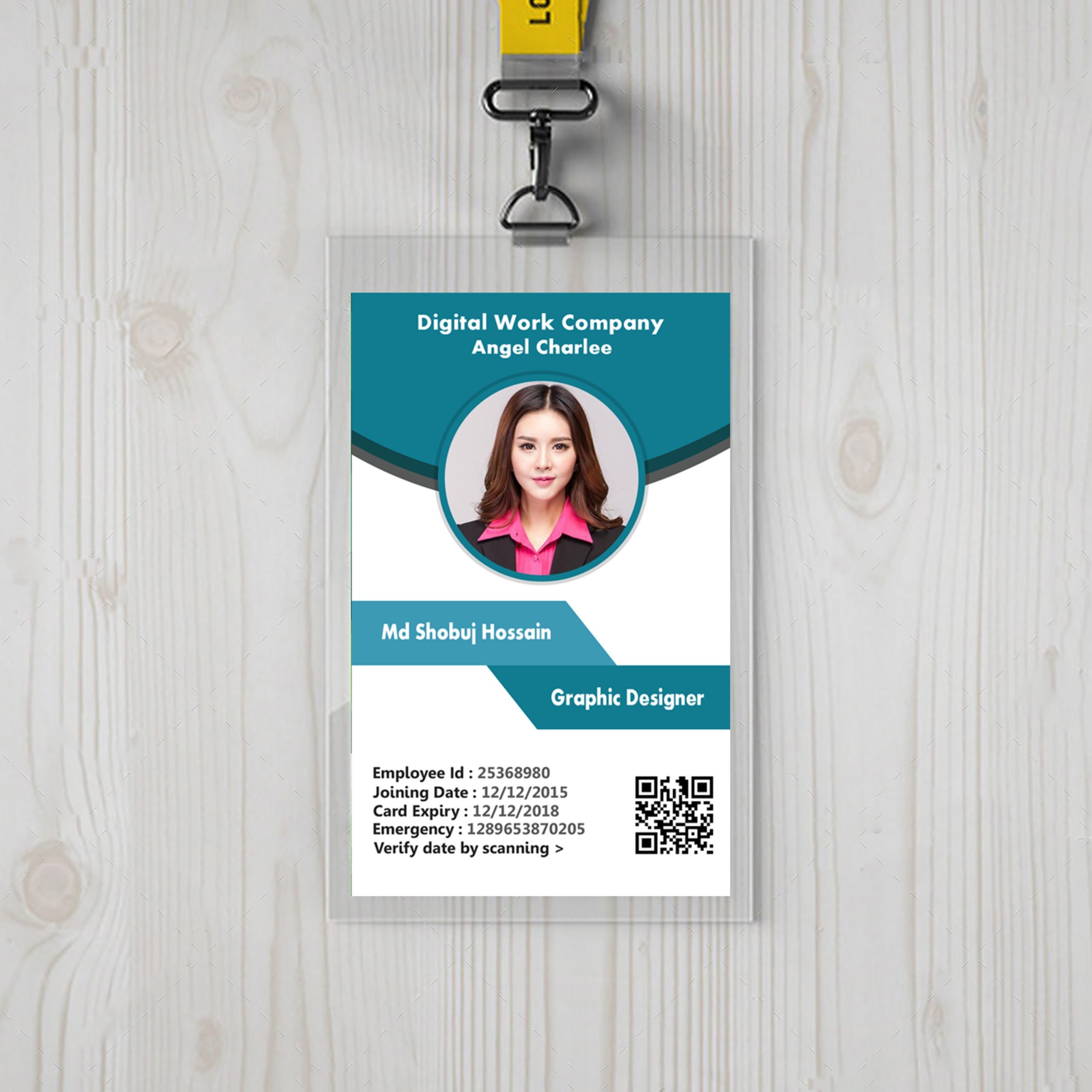 thumbnail image 2 of Custom Essential Worker ID Card – Add Your Name, Logo, Picture, Graphics 2 of 6
