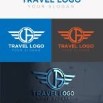 Modern Travel Logo Design in Flat Style free ai