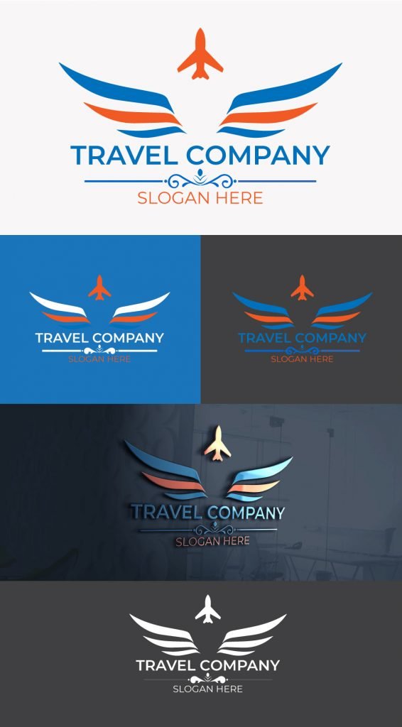 Luxury Travel Logo Design Free Template – GraphicsFamily