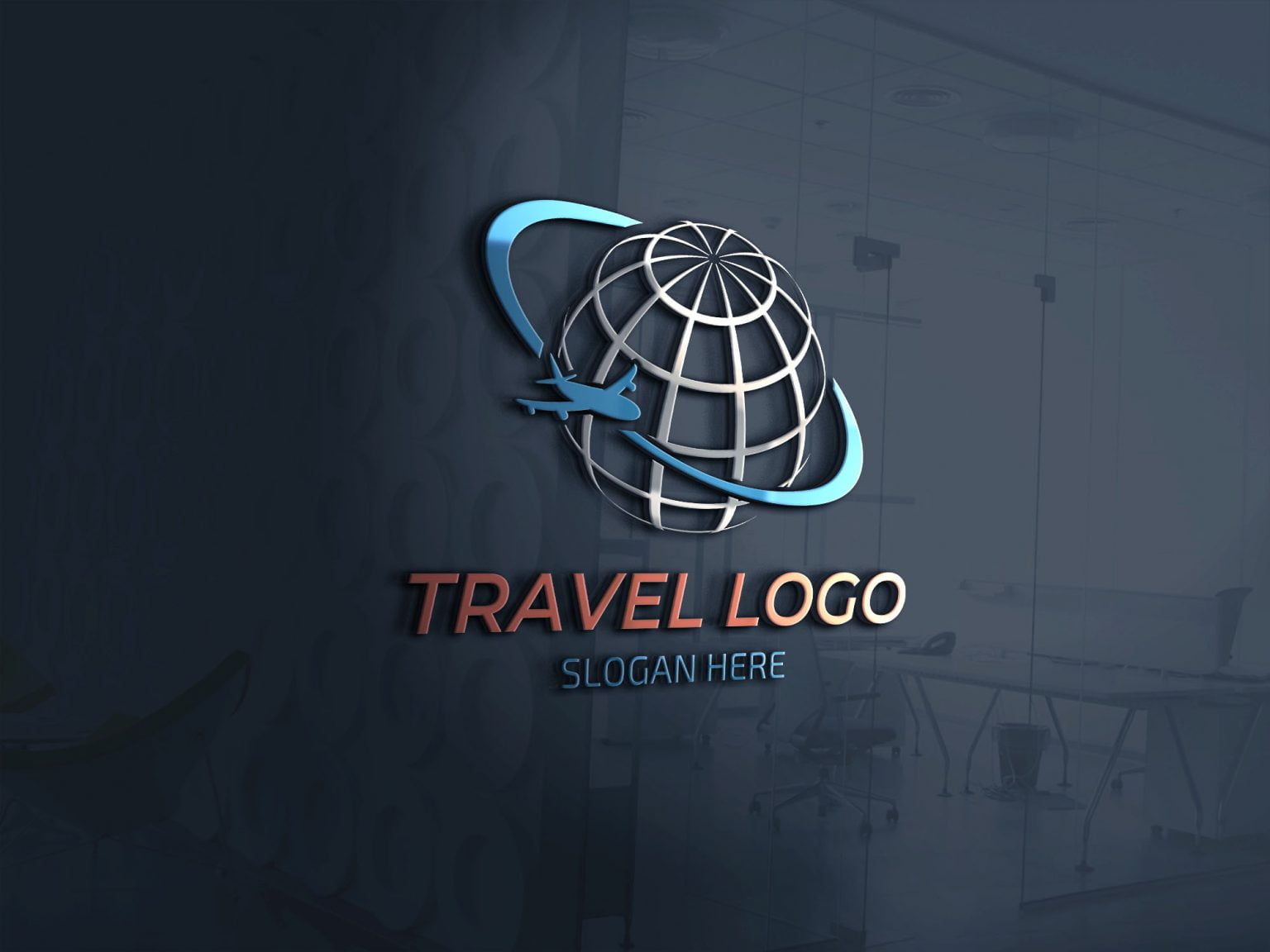 travel logo mockup