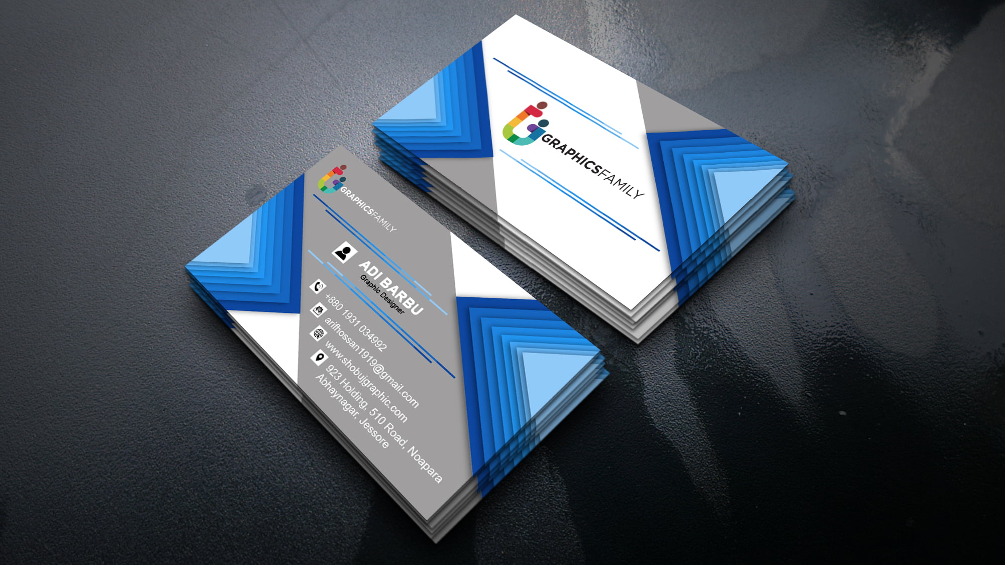Abstract Business Card design free template