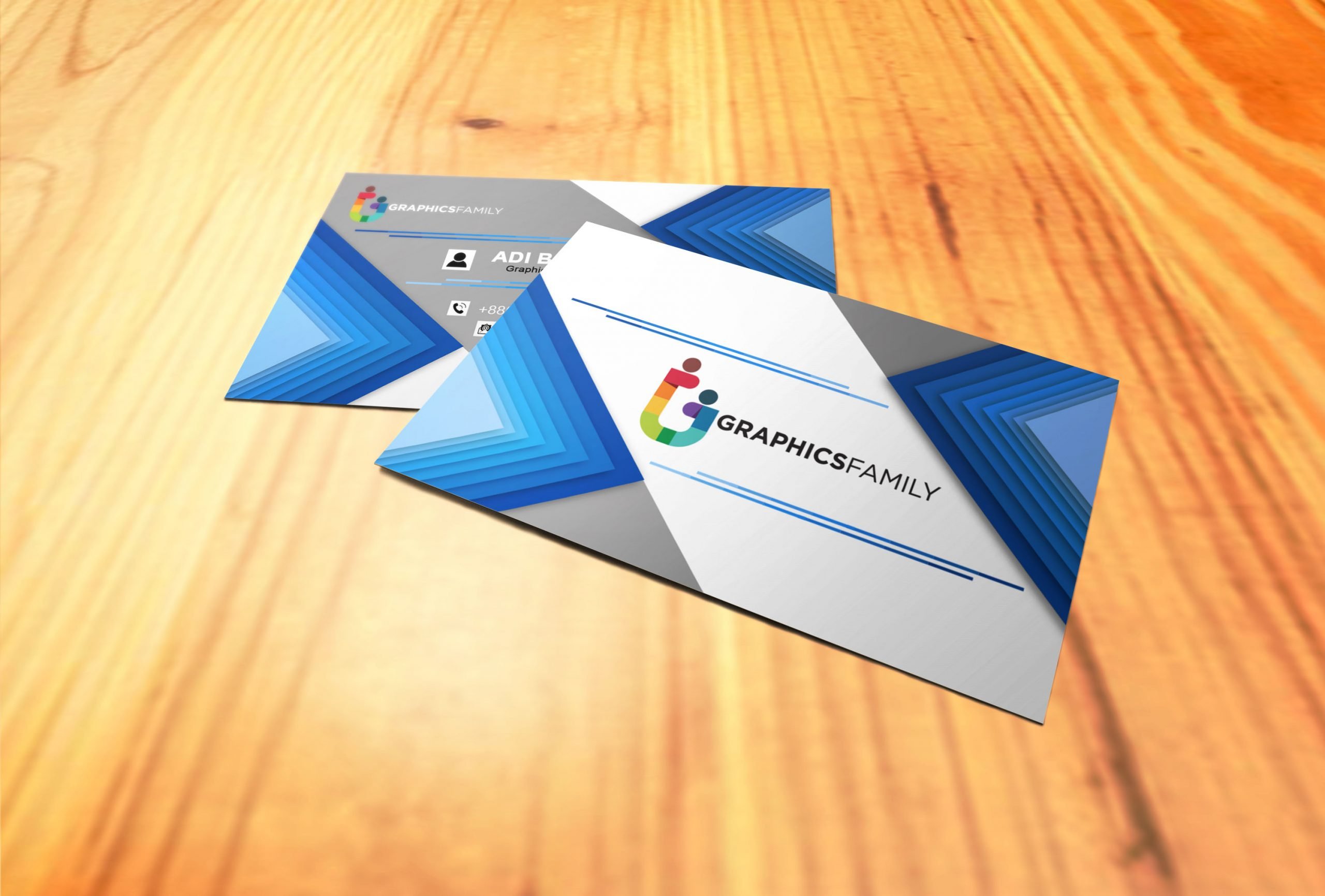 Abstract and modern business card design