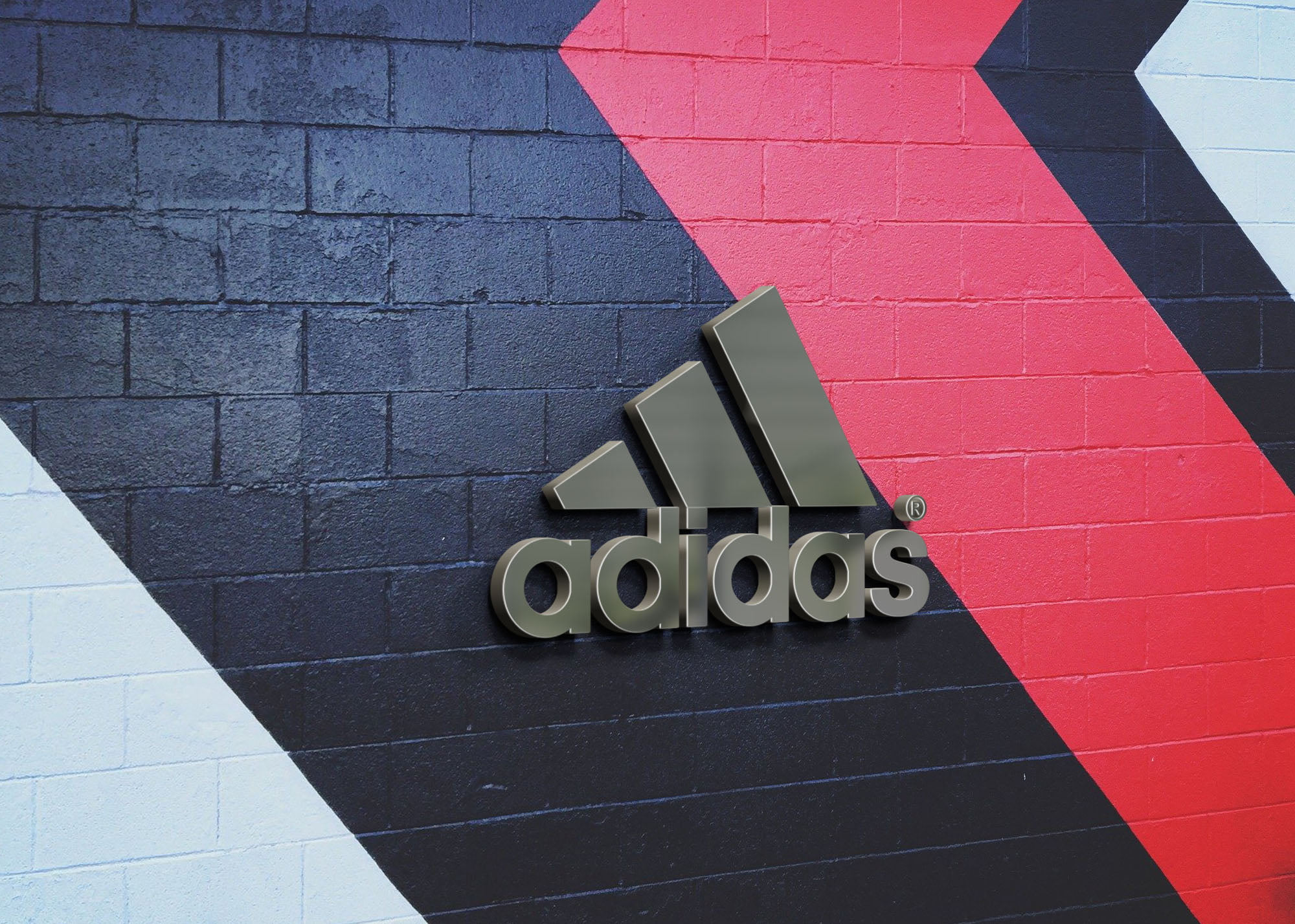 Adidas 3d metal on wall