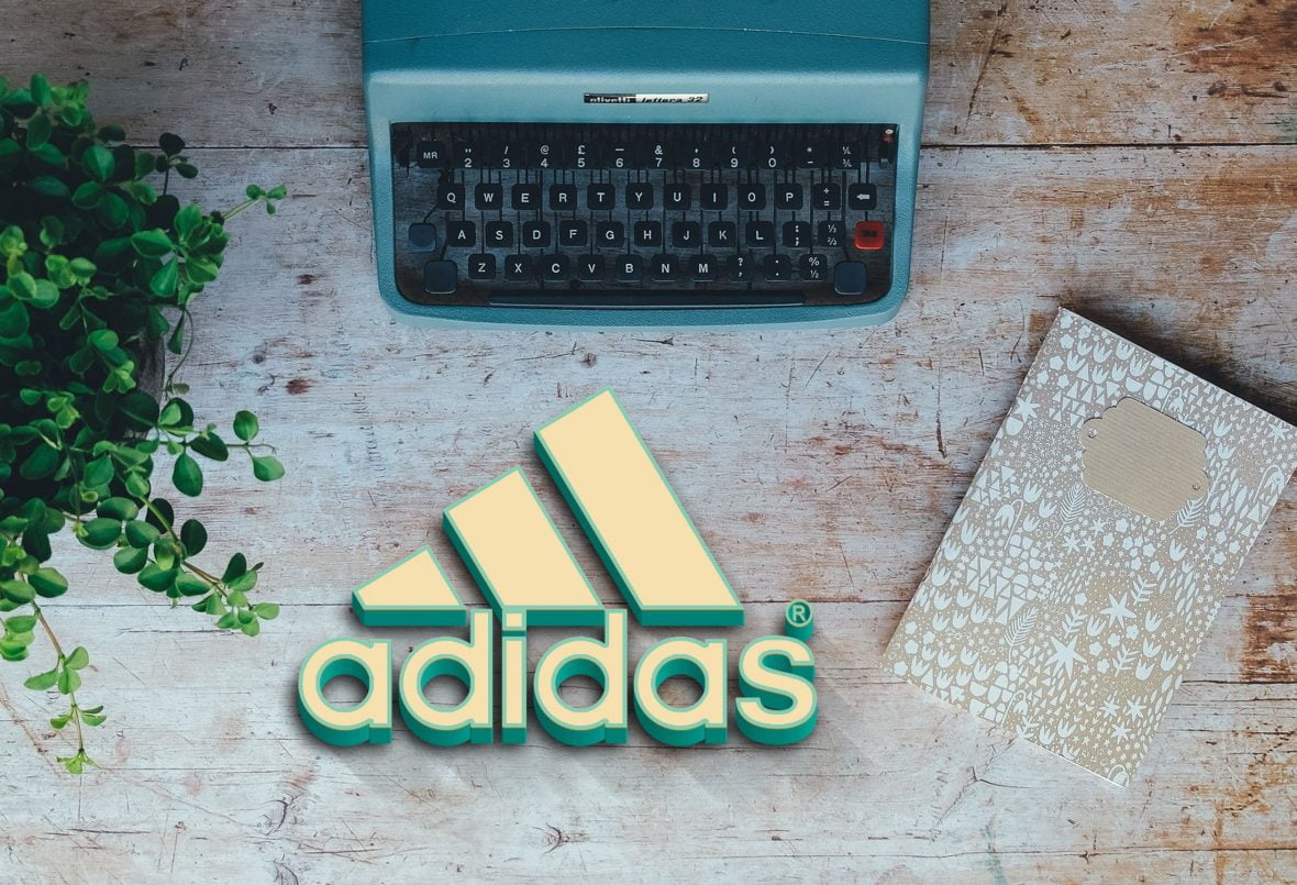 Adidas-logo-on-wood