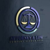 Free Photoshop Attorney & Law Logo Design Template