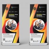 Free .PSD Roll Up Banner Design Template For Your Business