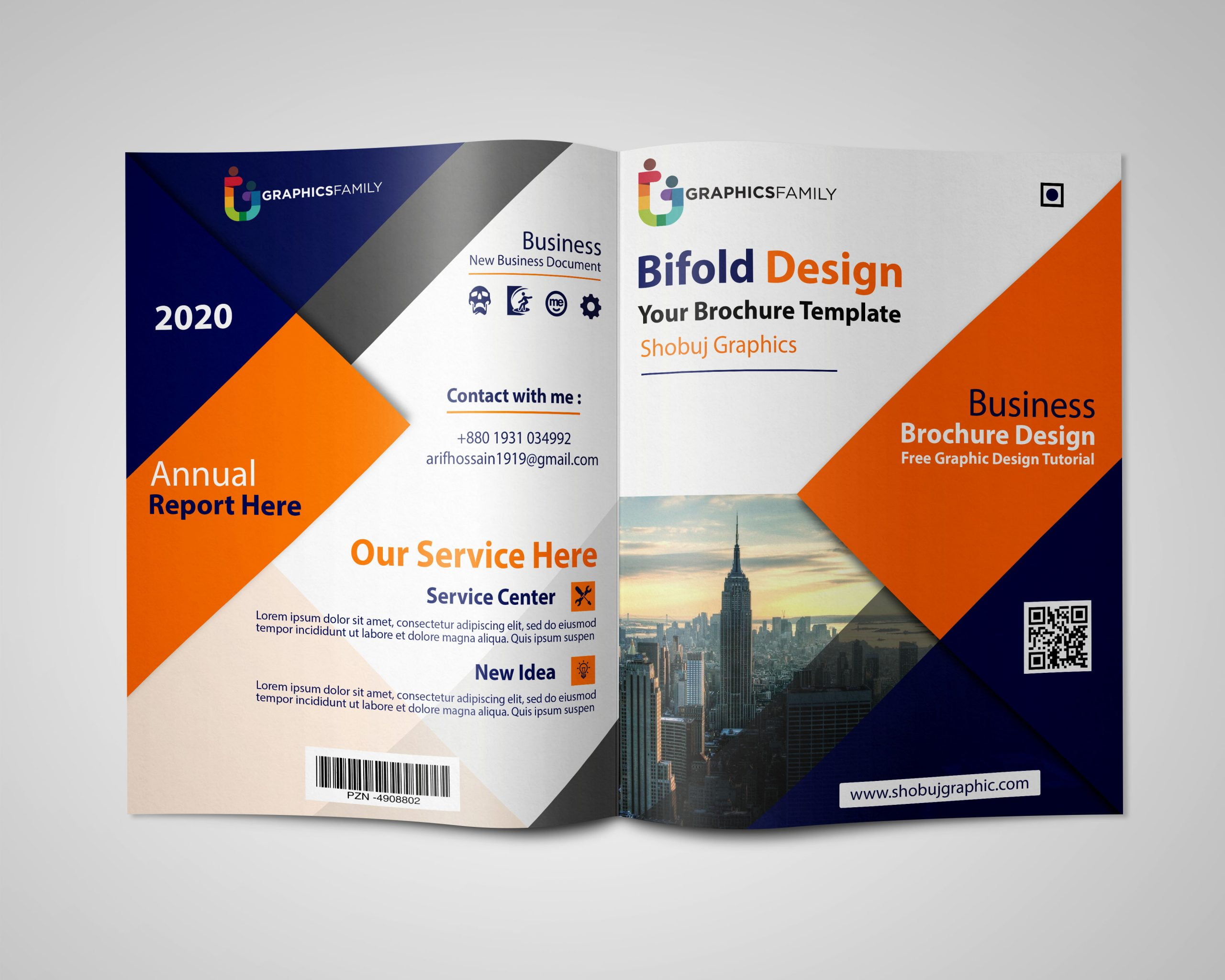 Free Bifold Brochure Template GraphicsFamily