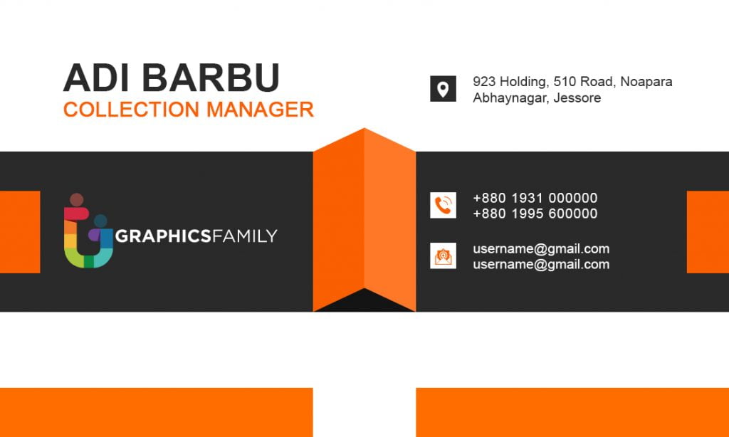 Collection Manager Business Card Design Back Part