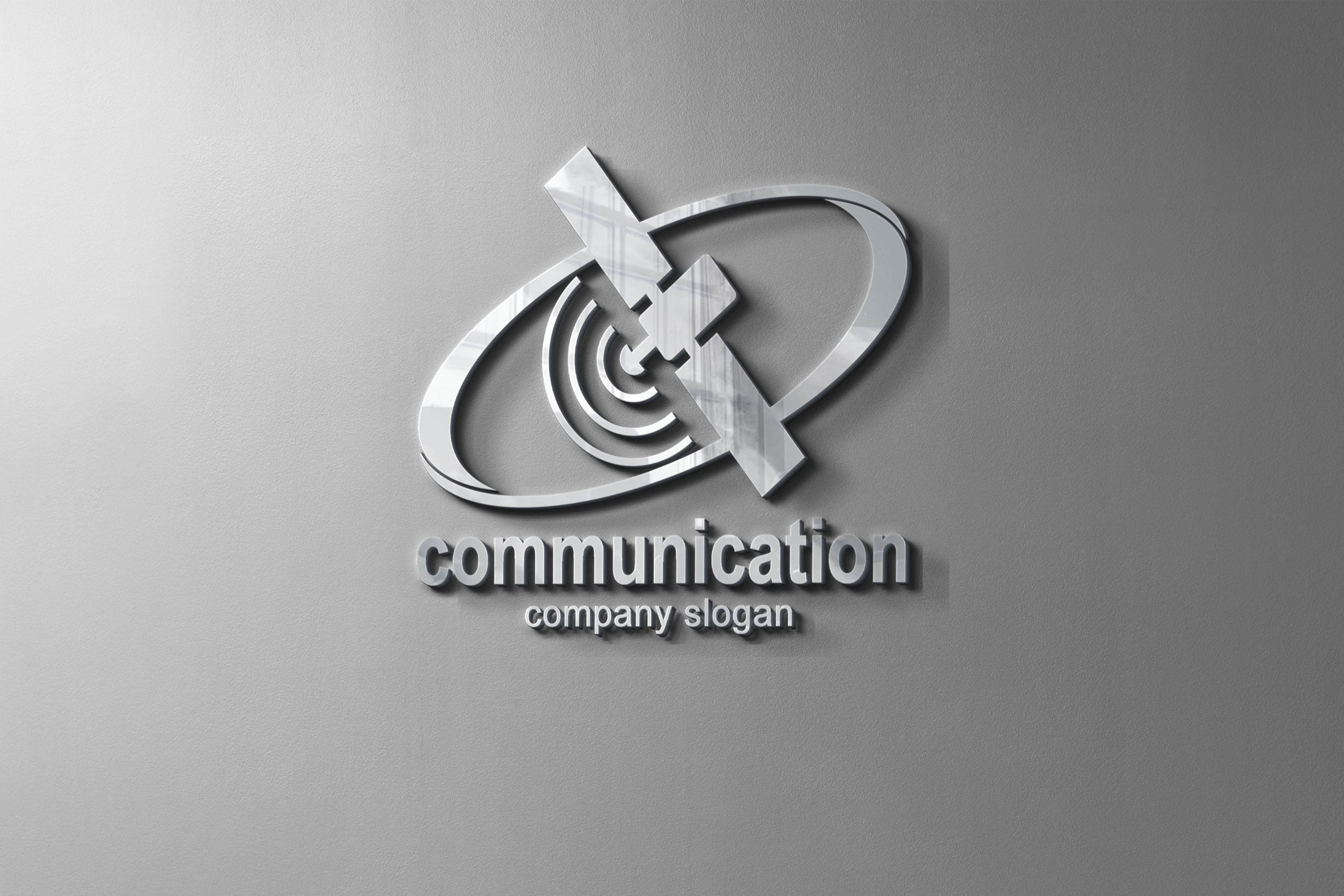 Communication company logo free psd