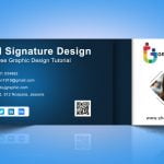 Free Photoshop Email Signature Design in Flat Style