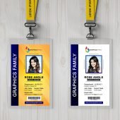 Free Photoshop Employee Vertical Id Card Design