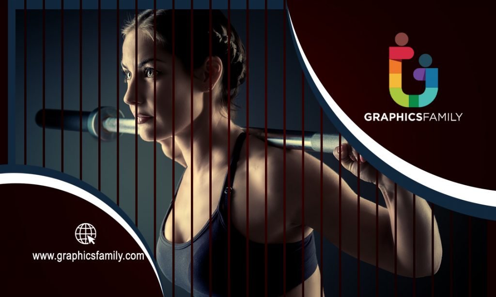 Fitness Instructor Business Card Design Front Part