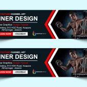 Free Fitness YouTube Photoshop Channel Art Design