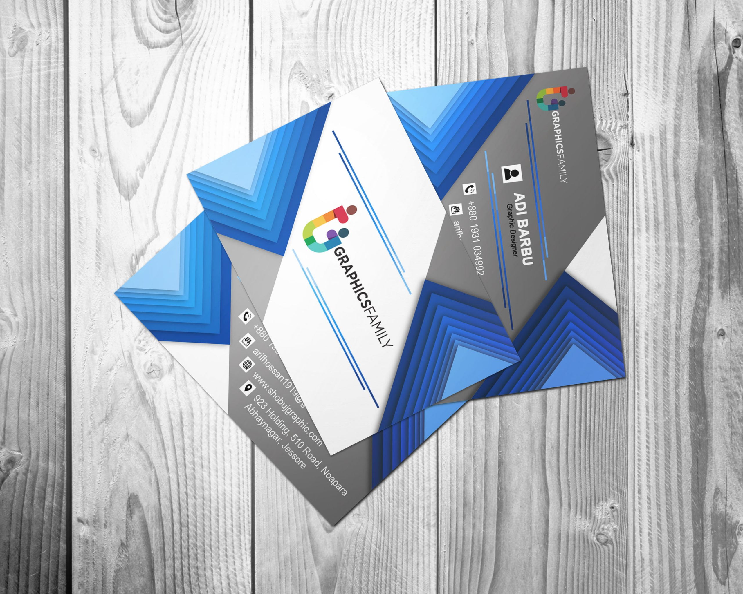 Free Abstract business card design