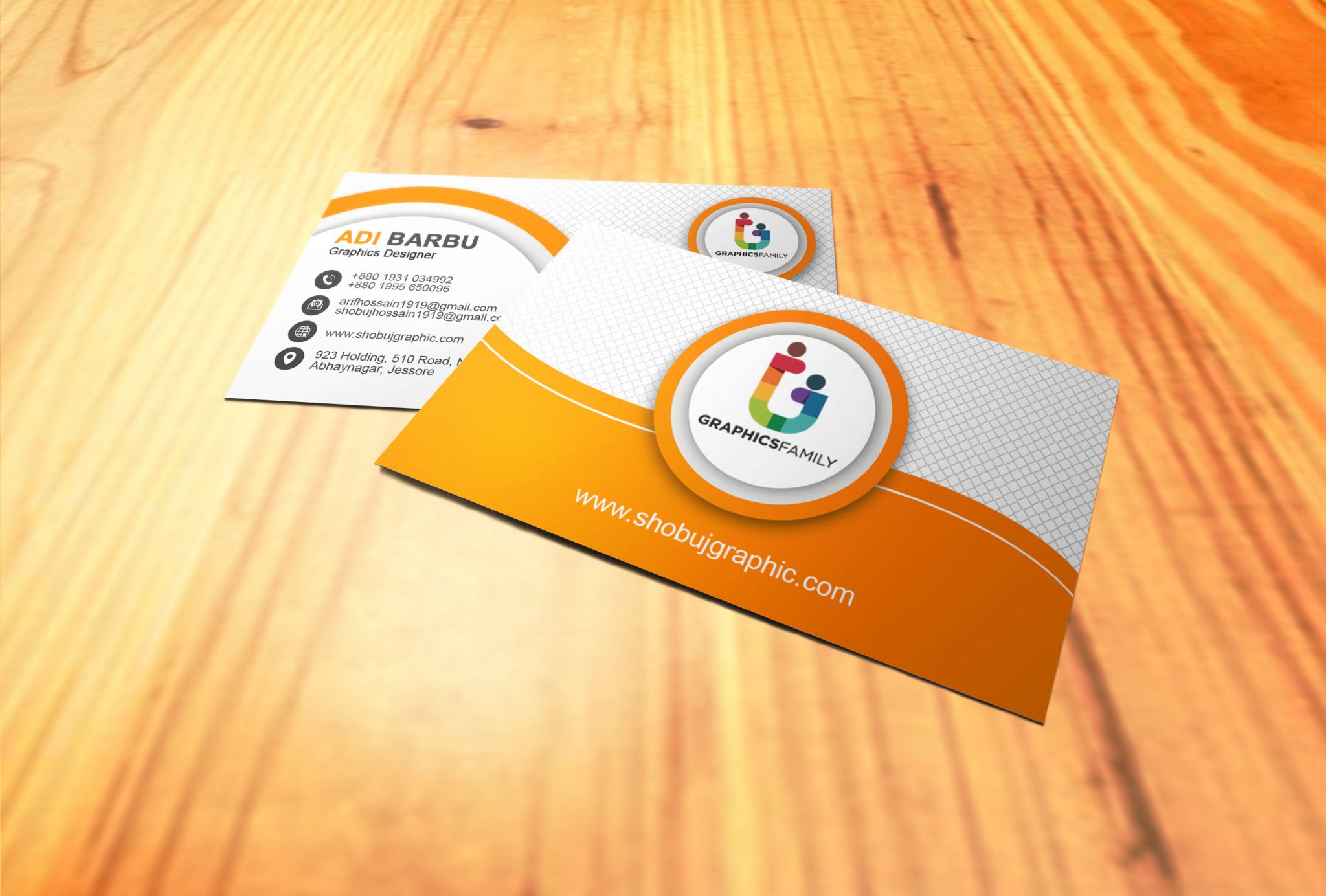 Creative Two Sided Business Card Design GraphicsFamily