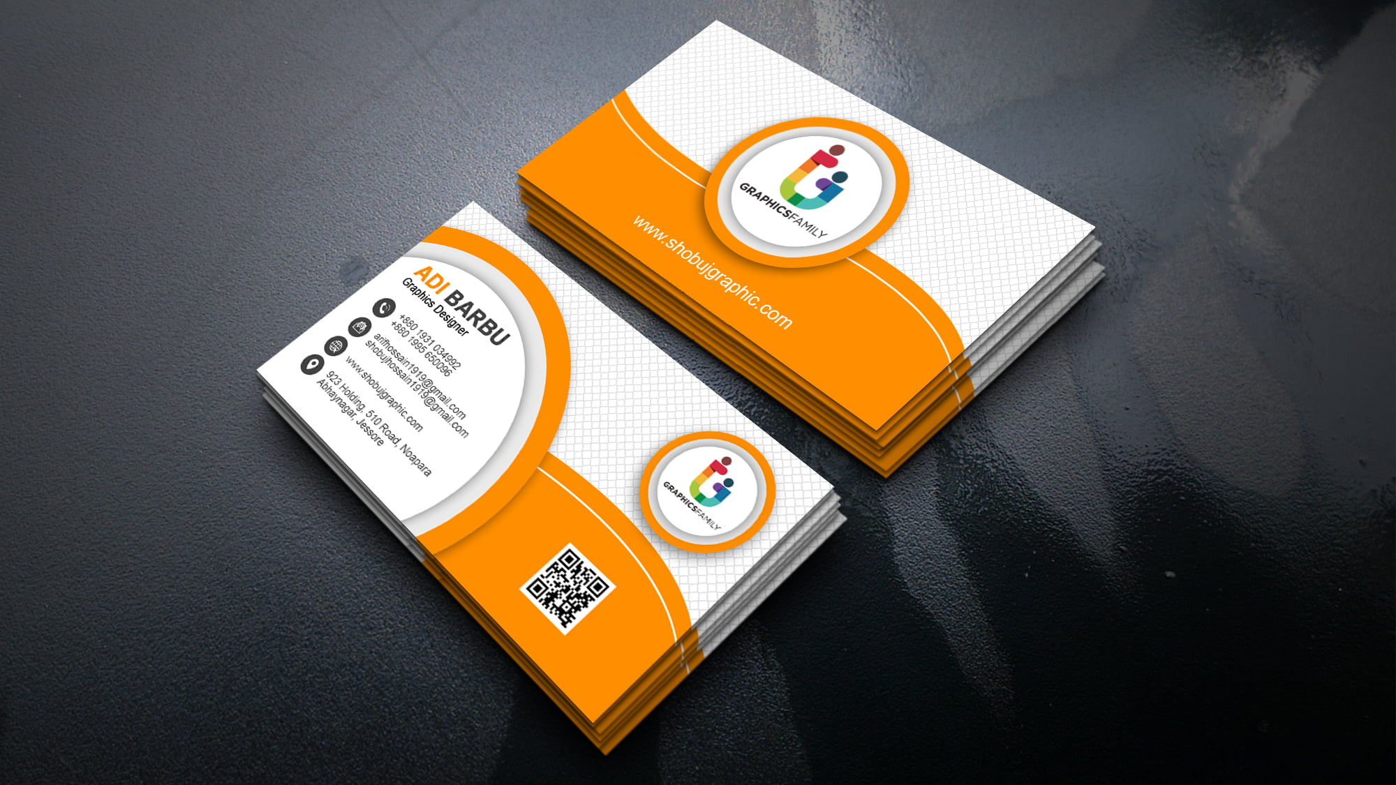 Creative Two Sided Business Card Design – GraphicsFamily Regarding Unique Business Card Templates Free