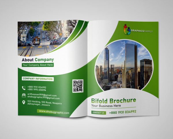 Free PSD Creative Bi-Fold Brochure Template – GraphicsFamily