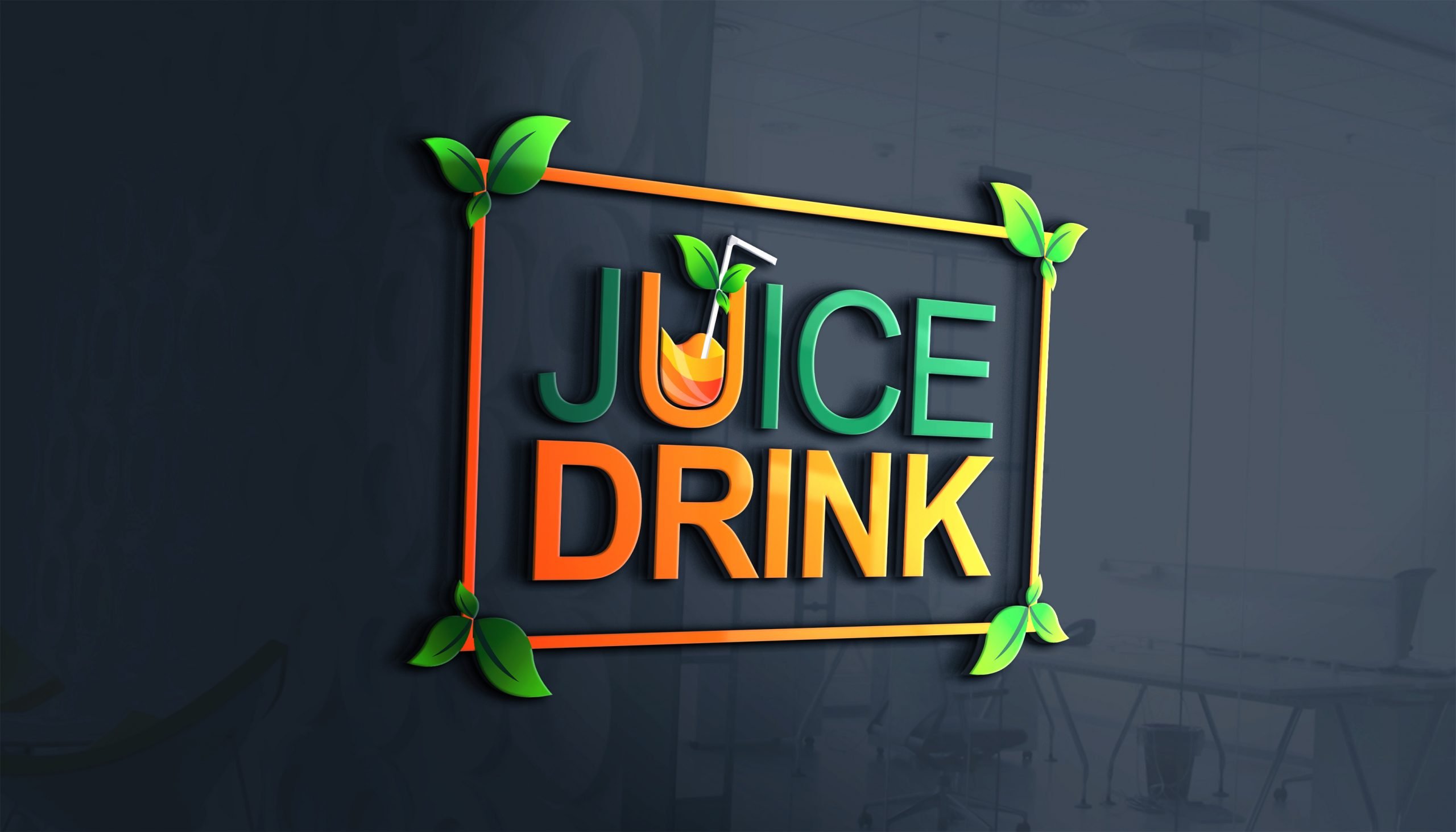 Juice Glasses Mockup, Free PSD Template