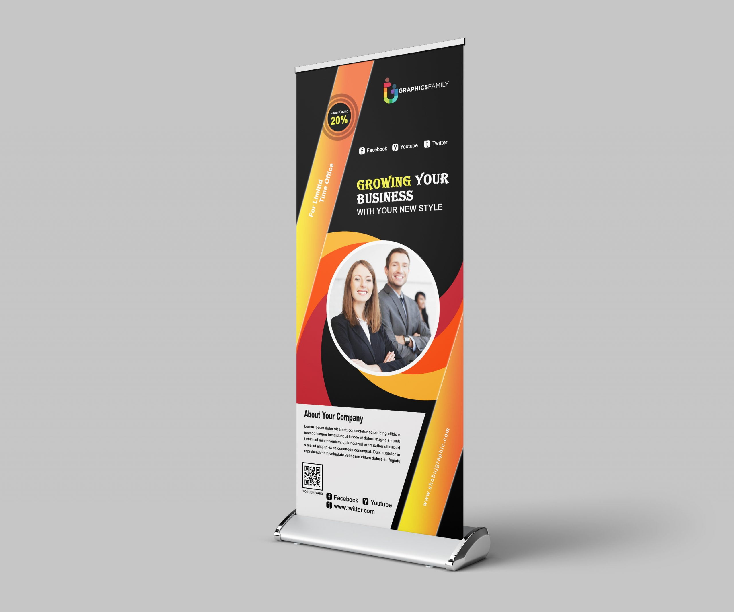 Free Roll Up Banner Design For Business