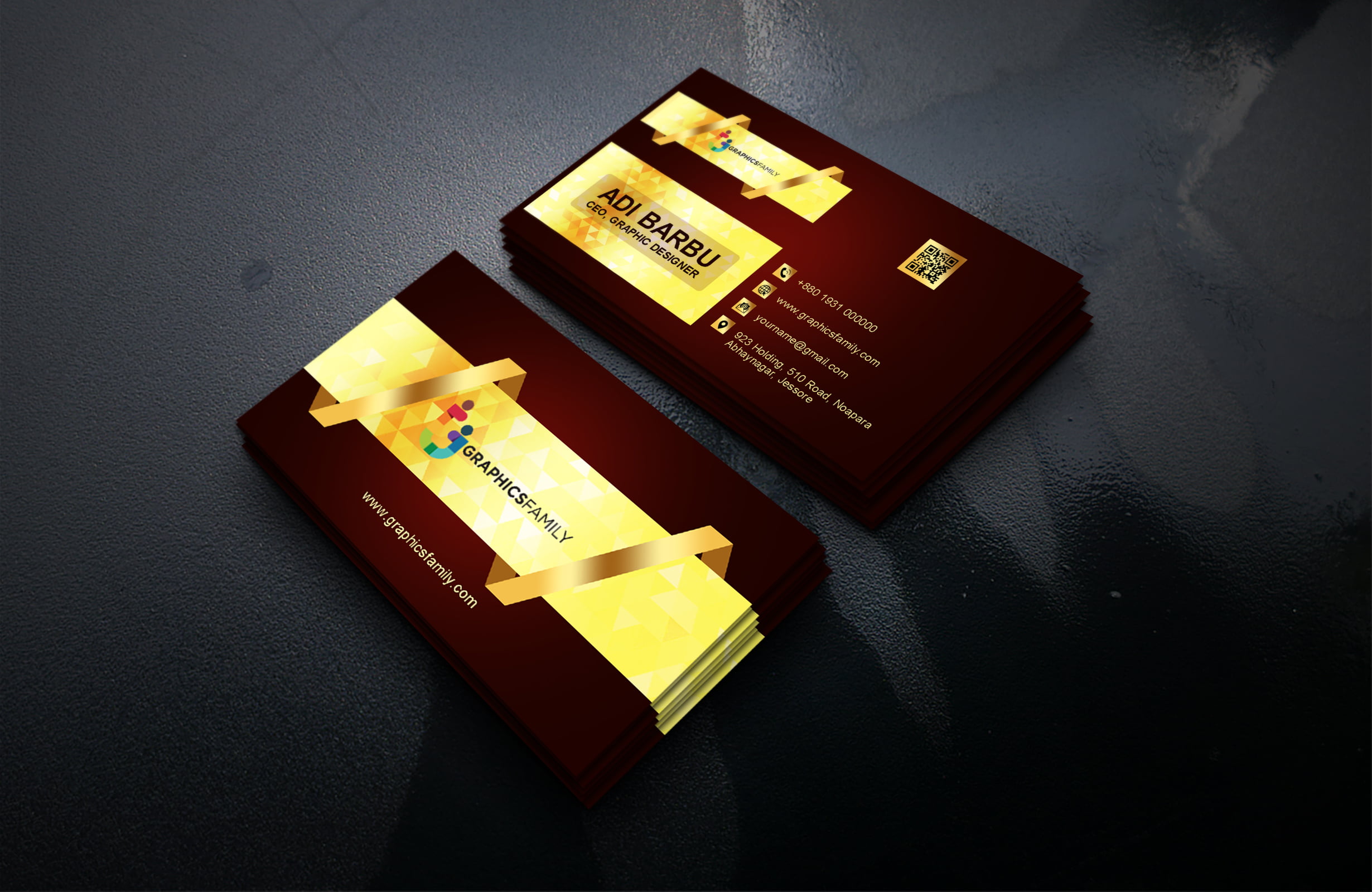 Free Photoshop Graphic Designer Business Card Template ...