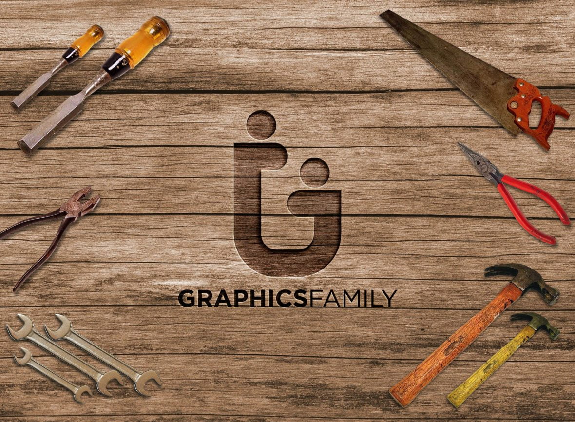 Graphicfamily-on-3d-wood
