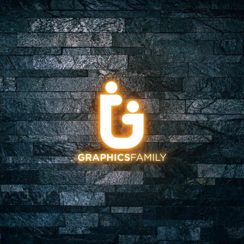 Graphicsfamily-Logo-on-Light-text-effect-3d-mockup-scaled