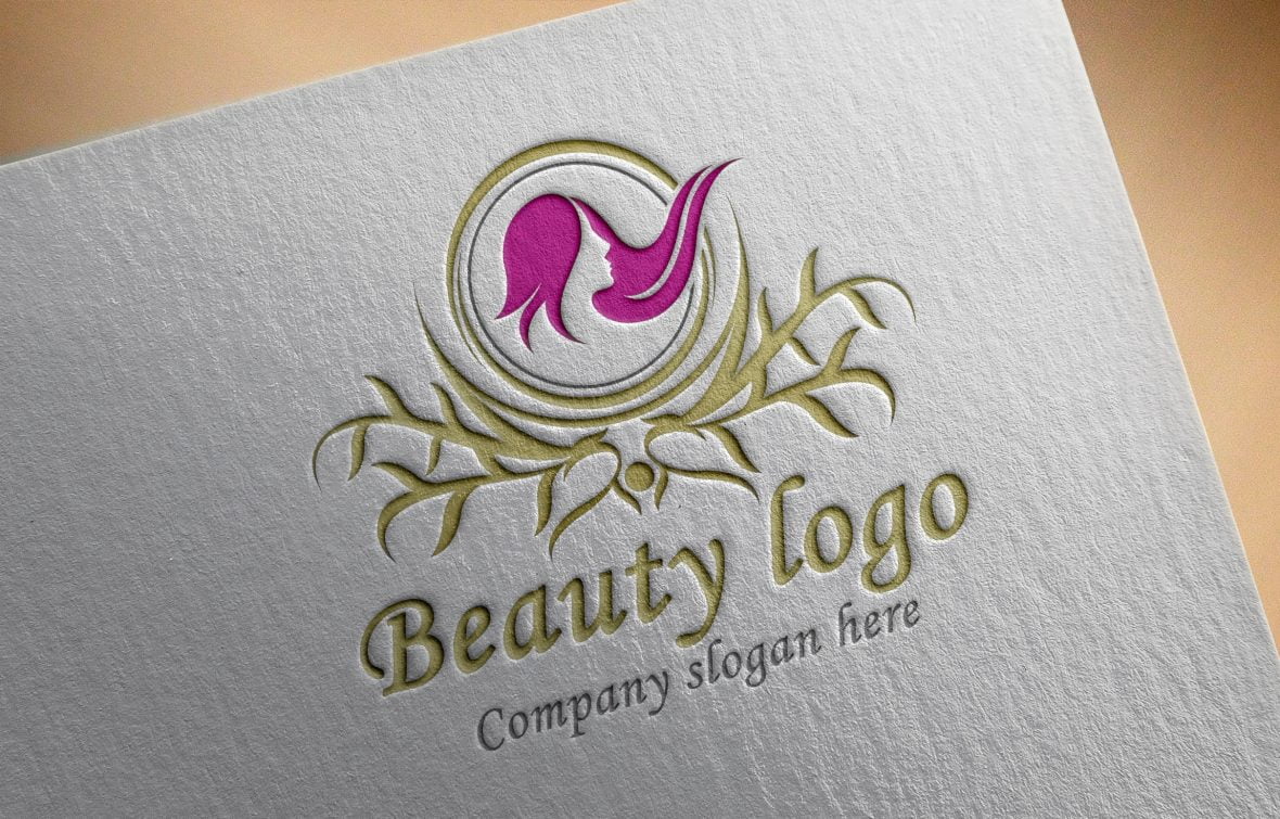 Luxury Beauty Logo Design On Paper mockup