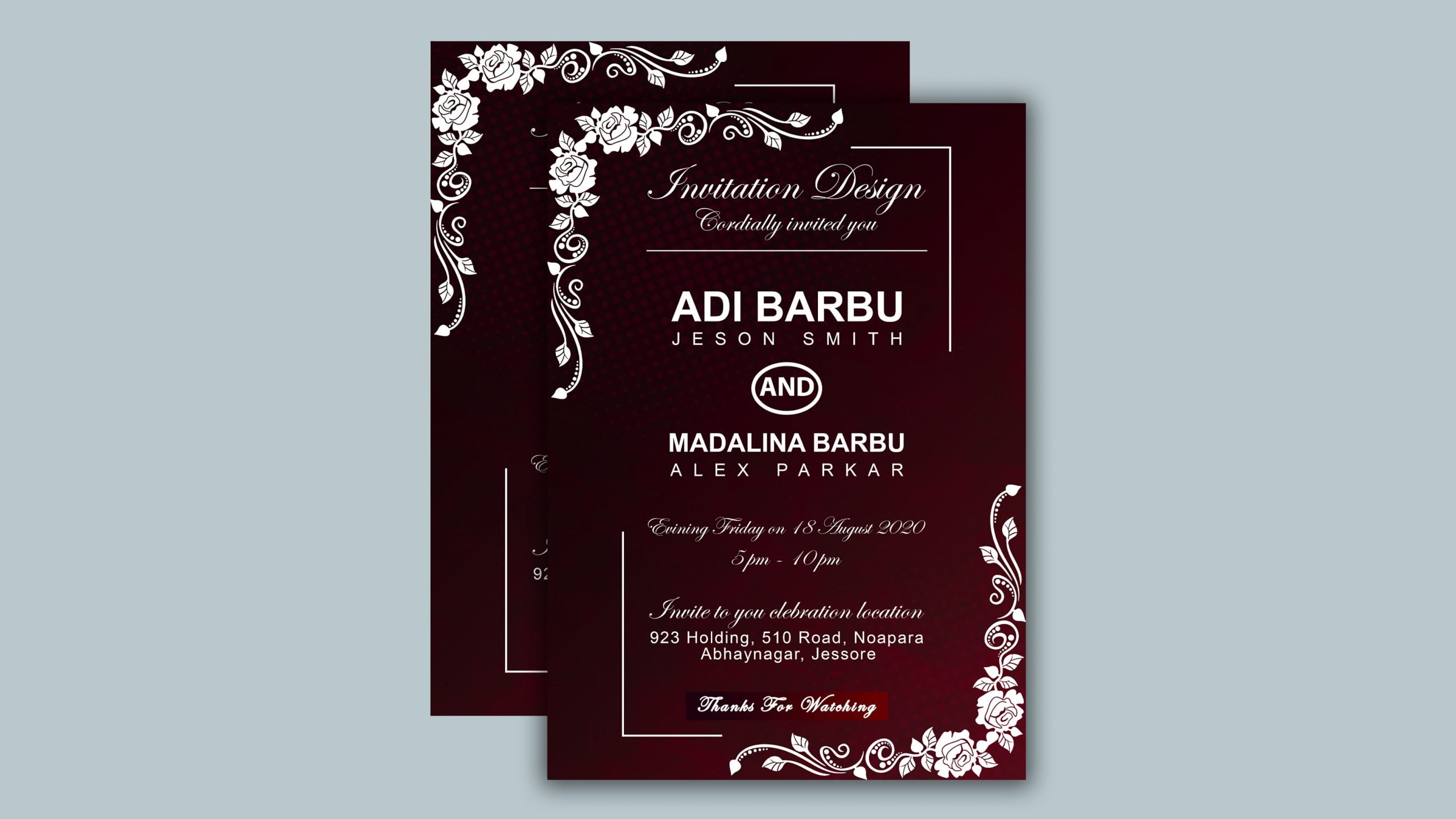 Luxury Wedding Invitation card design