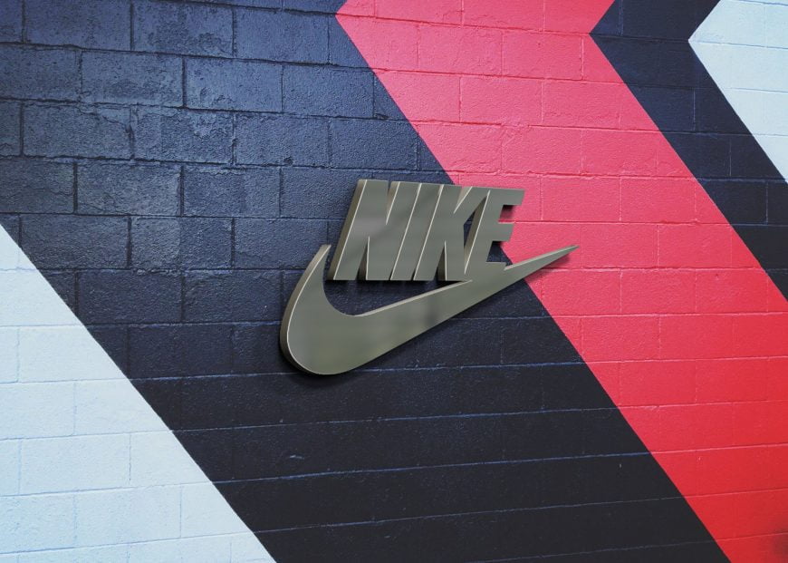 Nike 3d metal mockup