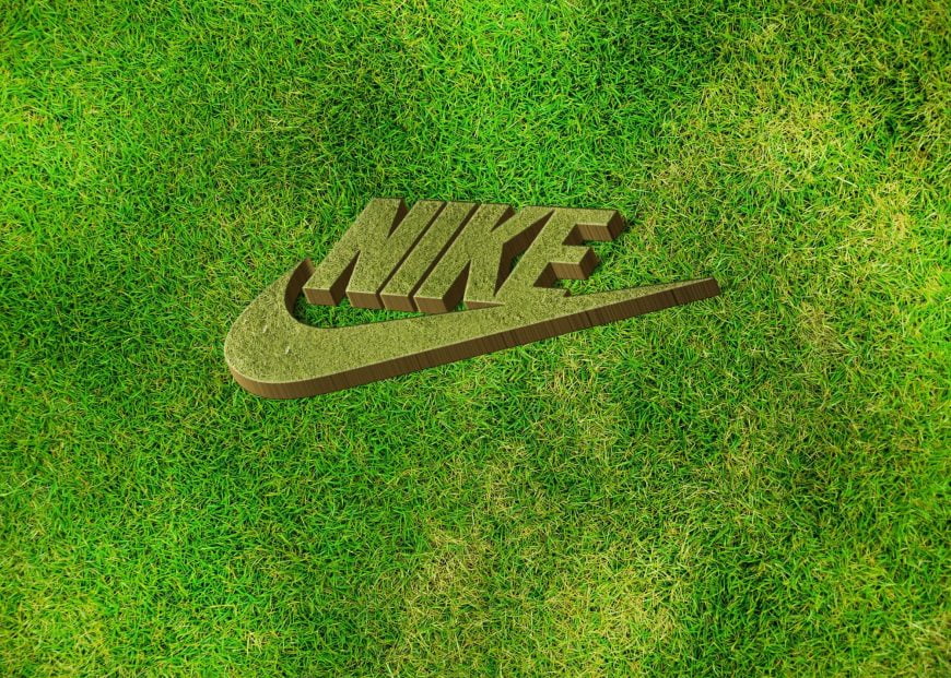 Free 3D Logo on the Grass Mockup – GraphicsFamily