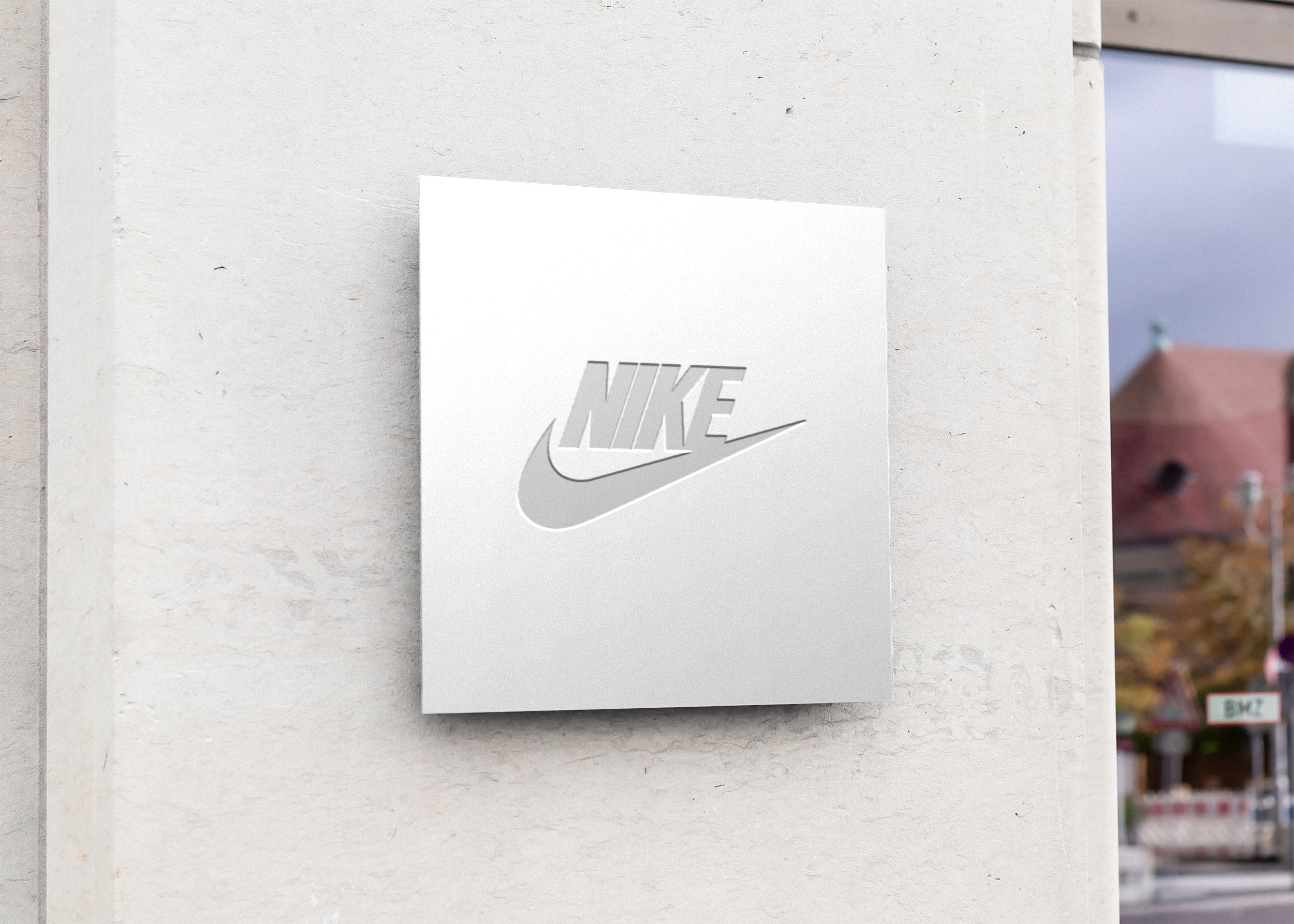 Download Free Square Sign Board Logo Mockup - GraphicsFamily